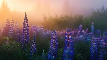 lavanda campo a amanecer foto