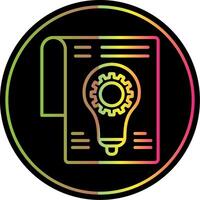 Development Line Gradient Due Color Icon Design vector