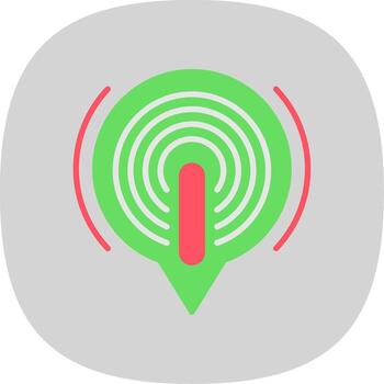 Application Flat Curve Icon Design vector