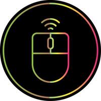 Wireless Mouse Line Gradient Due Color Icon Design vector