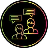 Conversation Line Gradient Due Color Icon Design vector