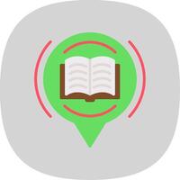 Book Flat Curve Icon Design vector