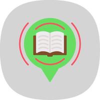 Book Flat Curve Icon Design vector