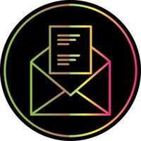 Email Line Gradient Due Color Icon Design vector