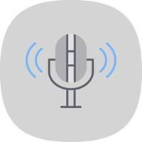 Microphone Flat Curve Icon Design vector