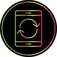 Restart Line Gradient Due Color Icon Design vector