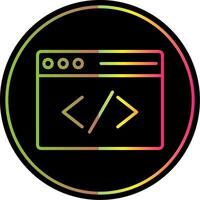 Coding Line Gradient Due Color Icon Design vector
