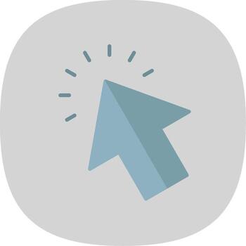 Cursor Flat Curve Icon Design vector