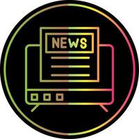 Noticias línea degradado debido color icono diseño vector