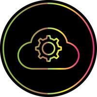 nube ajustes línea degradado debido color icono diseño vector