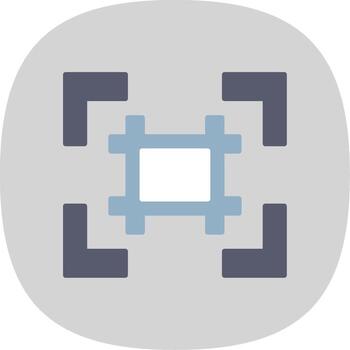 Grid Flat Curve Icon Design vector