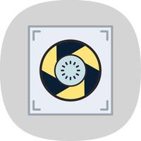 Aperture Flat Curve Icon Design vector