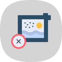 Delete Flat Curve Icon Design vector