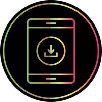 descargando datos línea degradado debido color icono diseño vector