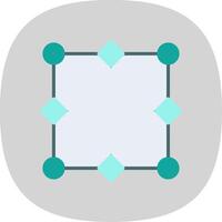 Nodes Flat Curve Icon Design vector