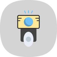 Camera Flash Flat Curve Icon Design vector