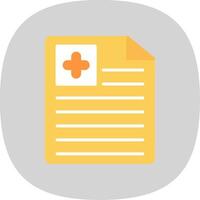 Document Flat Curve Icon Design vector