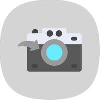 Camera Flat Curve Icon Design vector