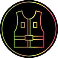 chaqueta línea degradado debido color icono diseño vector