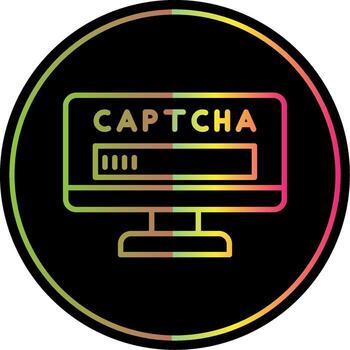 Captcha Line Gradient Due Color Icon Design vector