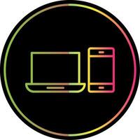 Devices Line Gradient Due Color Icon Design vector