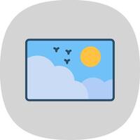 Picture Flat Curve Icon Design vector