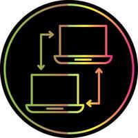 Computer Networking Line Gradient Due Color Icon Design vector