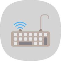 teclado plano curva icono diseño vector