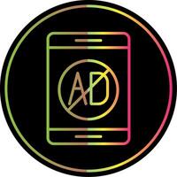 Ad Blocker Line Gradient Due Color Icon Design vector