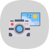 Photo Flat Curve Icon Design vector