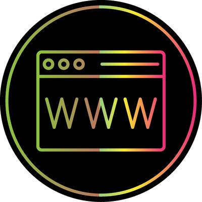 Website Line Gradient Due Color Icon Design