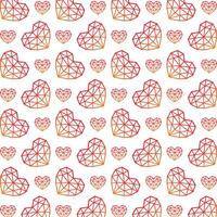 Heart outline sensitive trendy multicolor repeating pattern illustration background design vector