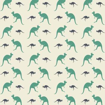 canguro sensible de moda multicolor repitiendo modelo ilustración antecedentes diseño vector