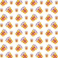 Gift box artful trendy multicolor repeating pattern illustration background design vector