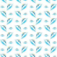 Mountain sea tree artful trendy multicolor repeating pattern illustration design vector