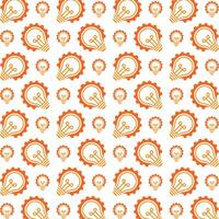 Bulb gear sensitive trendy multicolor repeating pattern illustration design vector