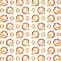 Bulb gear sensitive trendy multicolor repeating pattern illustration design vector