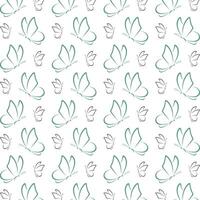 Butterfly sensitive trendy multicolor repeating pattern illustration background design vector