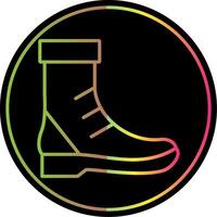 Boot Line Gradient Due Color Icon Design vector