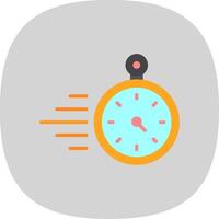 Timer Flat Curve Icon Design vector