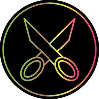 Scissors Line Gradient Due Color Icon Design vector