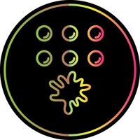 Paintballs Line Gradient Due Color Icon Design vector