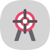 Target Flat Curve Icon Design vector