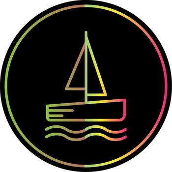 Catamaran Line Gradient Due Color Icon Design vector