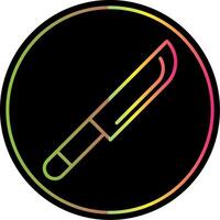 Knife Line Gradient Due Color Icon Design vector