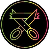 Scissors Line Gradient Due Color Icon Design vector