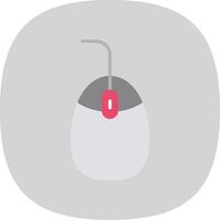Mouse Flat Curve Icon Design vector