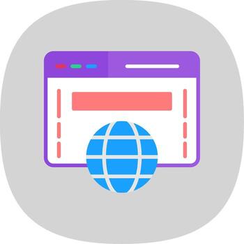 sitio web plano curva icono diseño vector