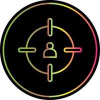 Headshot Line Gradient Due Color Icon Design vector