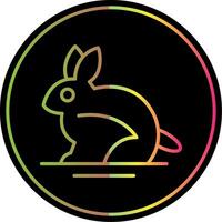 Rabbit Line Gradient Due Color Icon Design vector